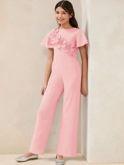 Jumpsuits En Playsuits*Lipsy - 3D Corsage Jumpsuit (5-16jaar) Roze