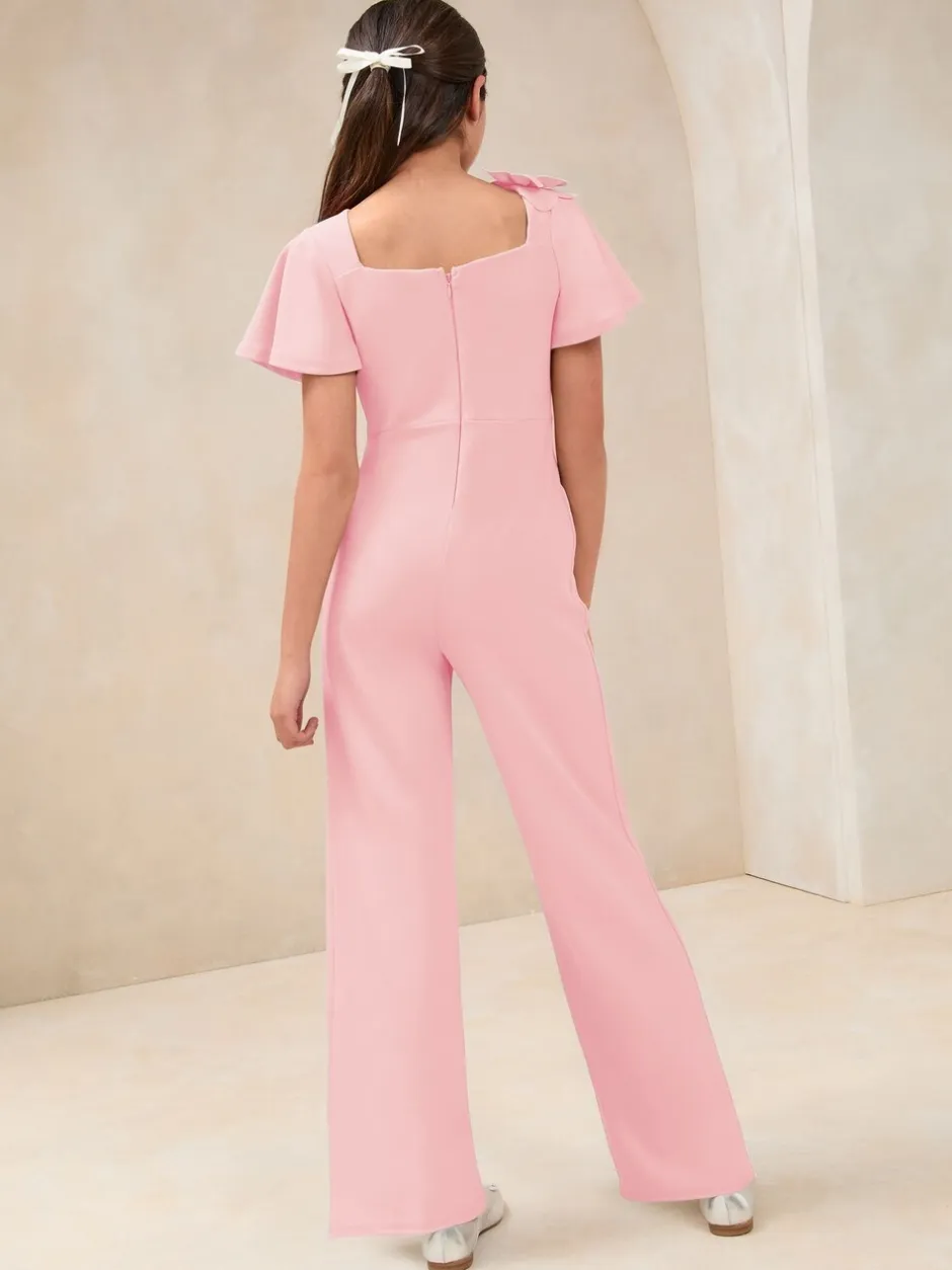 Jumpsuits En Playsuits*Lipsy - 3D Corsage Jumpsuit (5-16jaar) Roze