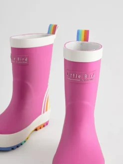 Laarzen|Little Bird by Jools Oliver - regenlaarzen met regenboog Roze