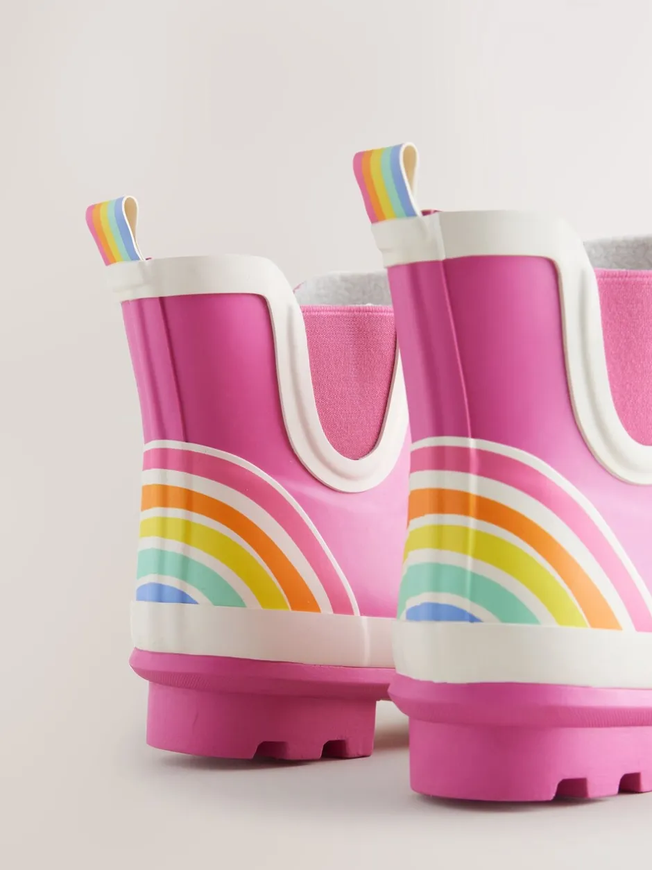 Laarzen|Boots|Little Bird by Jools Oliver - regenlaarzen met regenboog voor volwassenen Roze