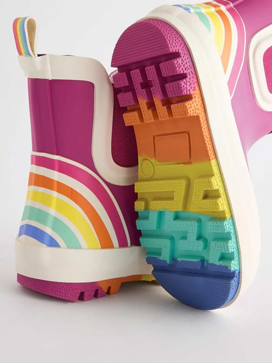 Laarzen*Little Bird by Jools Oliver - Regenlaarzen met regenboog Roze
