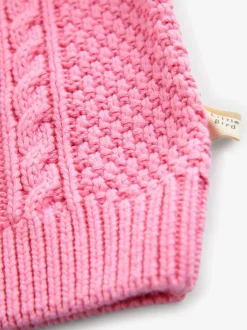 Gebreide Kleding*Little Bird by Jools Oliver - gebreid kabelvest van katoen Roze