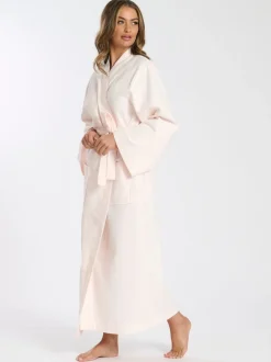 Badjassen*Loungeable - Waffle 100% Cotton Robe Roze