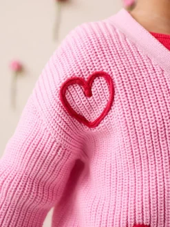 Gebreide Kleding*Next Roze - Love Bug Cardigan (3mths-7yrs)