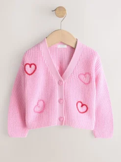 Gebreide Kleding*Next Roze - Love Bug Cardigan (3mths-7yrs)