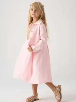 Gelegenheidskleding*Miss - Jacquard Star Jacket and Sequin Dress Set Roze