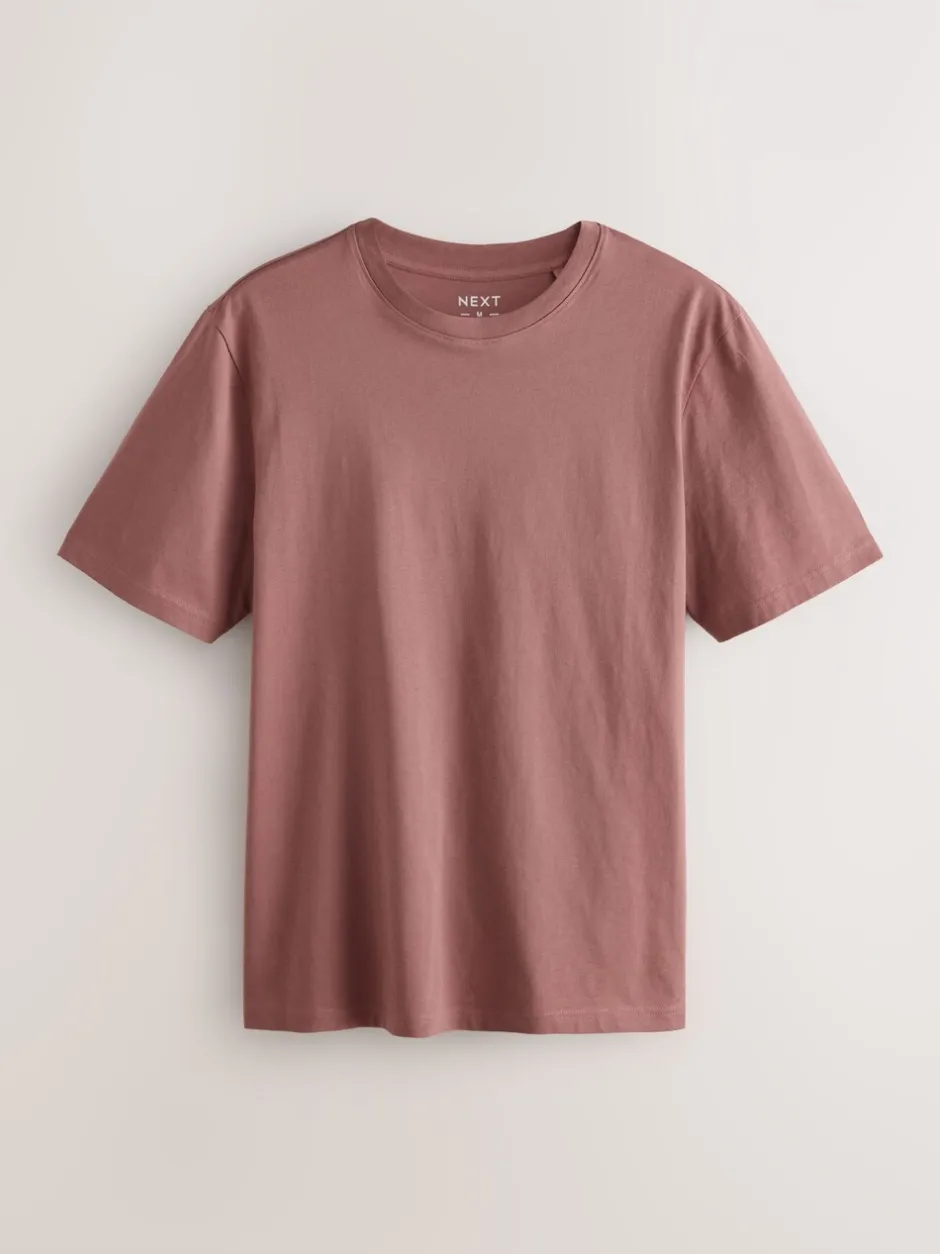 T-Shirts En Hemden|Next Roze - Normale Pasvorm - Essentieel katoenen T-shirt met ronde hals