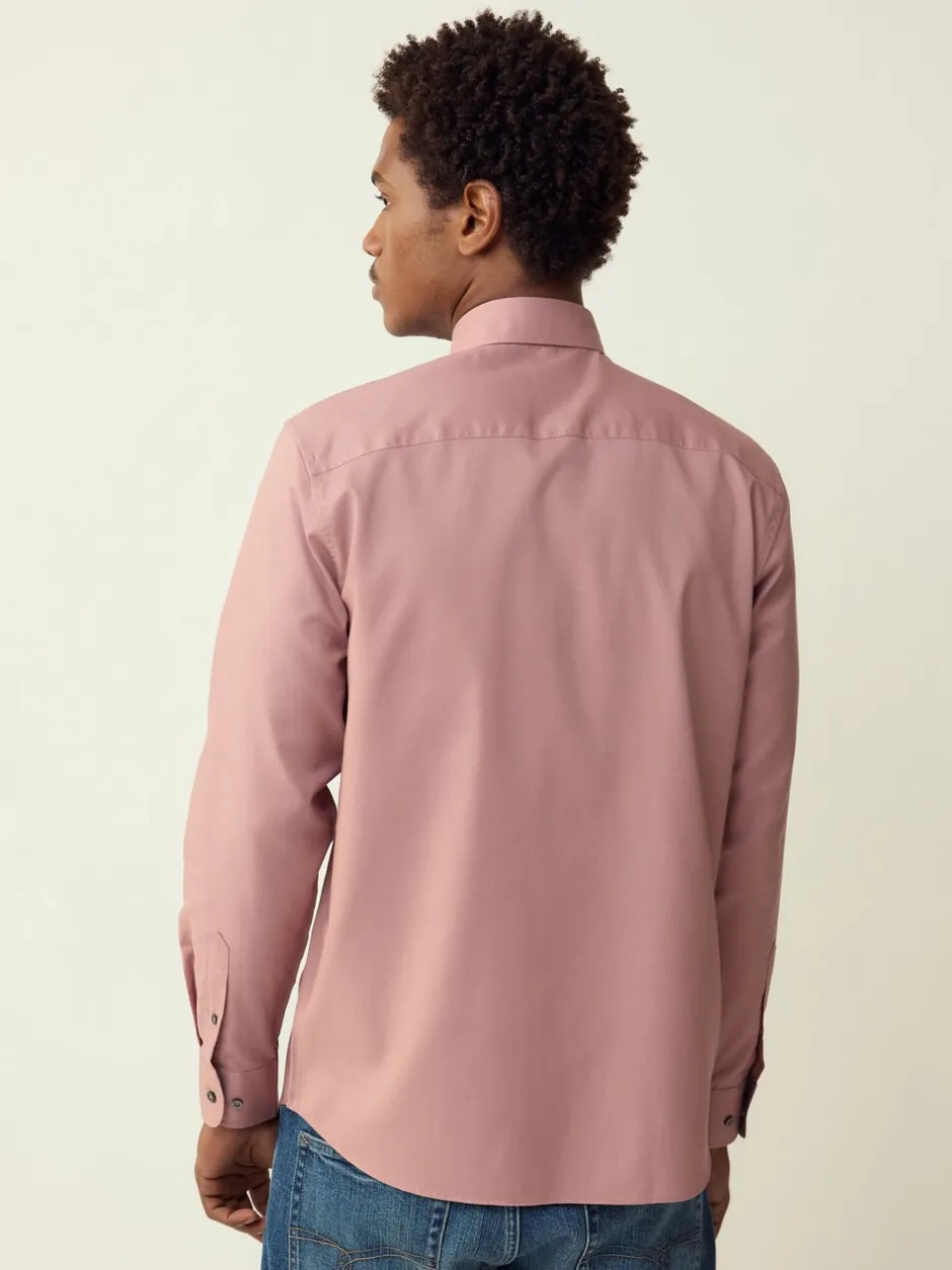 Shirts|Next Roze - Normale Pasvorm - Gemakkelijk te strijken Oxford overhemd met doorlopende knopen
