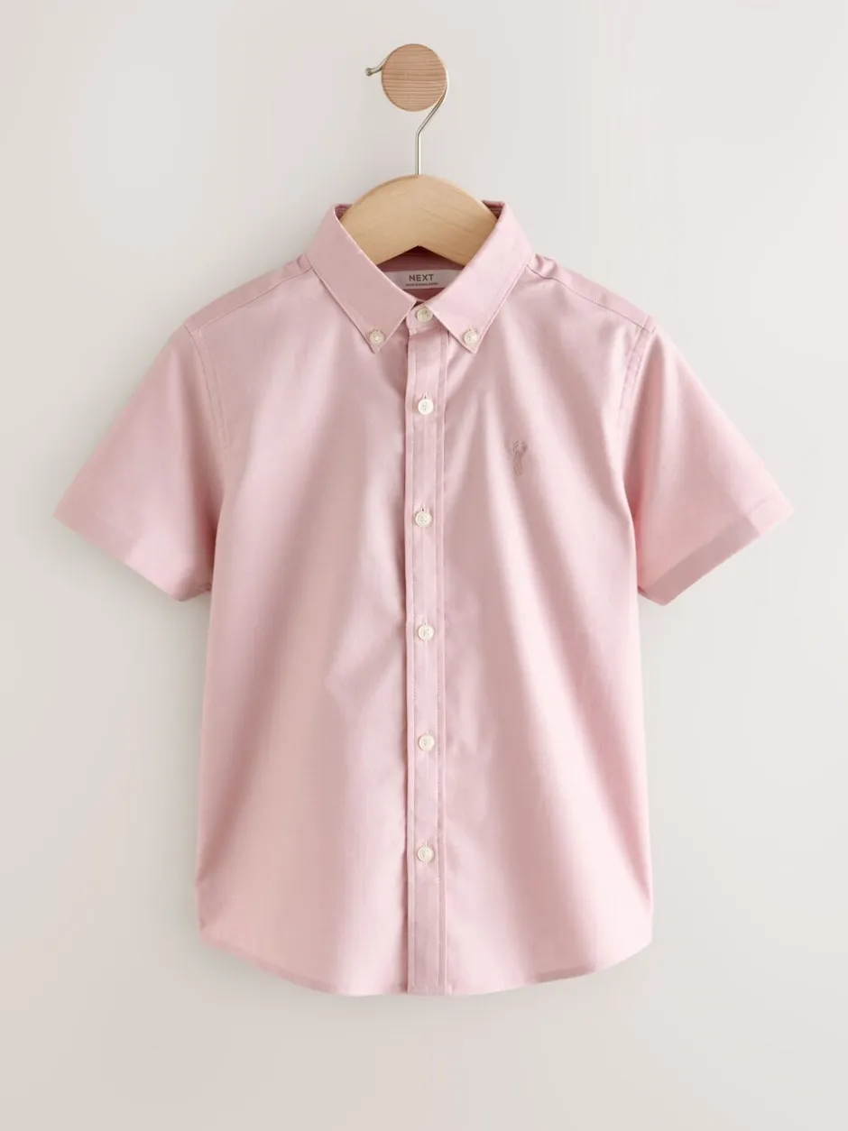Shirts*Next Roze - Oxford-overhemd met korte mouwen mouwen en hoog aandeel katoen (3-16 jr)