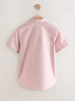 Shirts*Next Roze - Oxford-overhemd met korte mouwen mouwen en hoog aandeel katoen (3-16 jr)