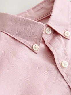 Shirts*Next Roze - Oxford-overhemd met korte mouwen mouwen en hoog aandeel katoen (3-16 jr)