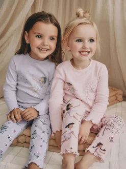 Multipacks|Nachtkleding En Pyjama's|Next Roze / paarse fee - Verpakking van 2 knusse pyjama's (9 mnd-12 jr)