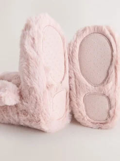 Pantoffels*Next Roze - Pantoffellaarzen van imitatiebont met konijntjes