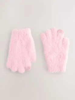 Mutsen, Handschoenen En Sjaals*Next Roze - Pluizige handschoenen (3-16jaar)