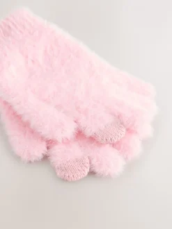 Mutsen, Handschoenen En Sjaals*Next Roze - Pluizige handschoenen (3-16jaar)