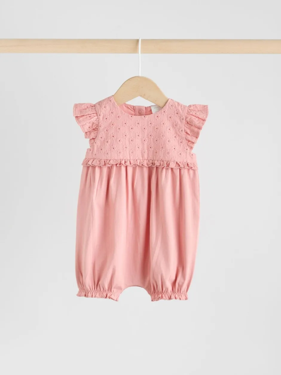 Rompertjes En Tuinbroeken*Next Roze - Print Baby Rompers 3 Pack