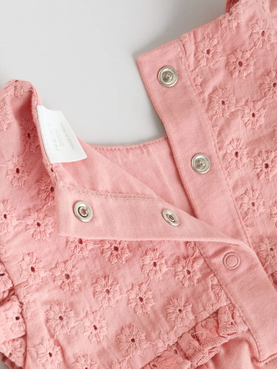 Rompertjes En Tuinbroeken*Next Roze - Print Baby Rompers 3 Pack