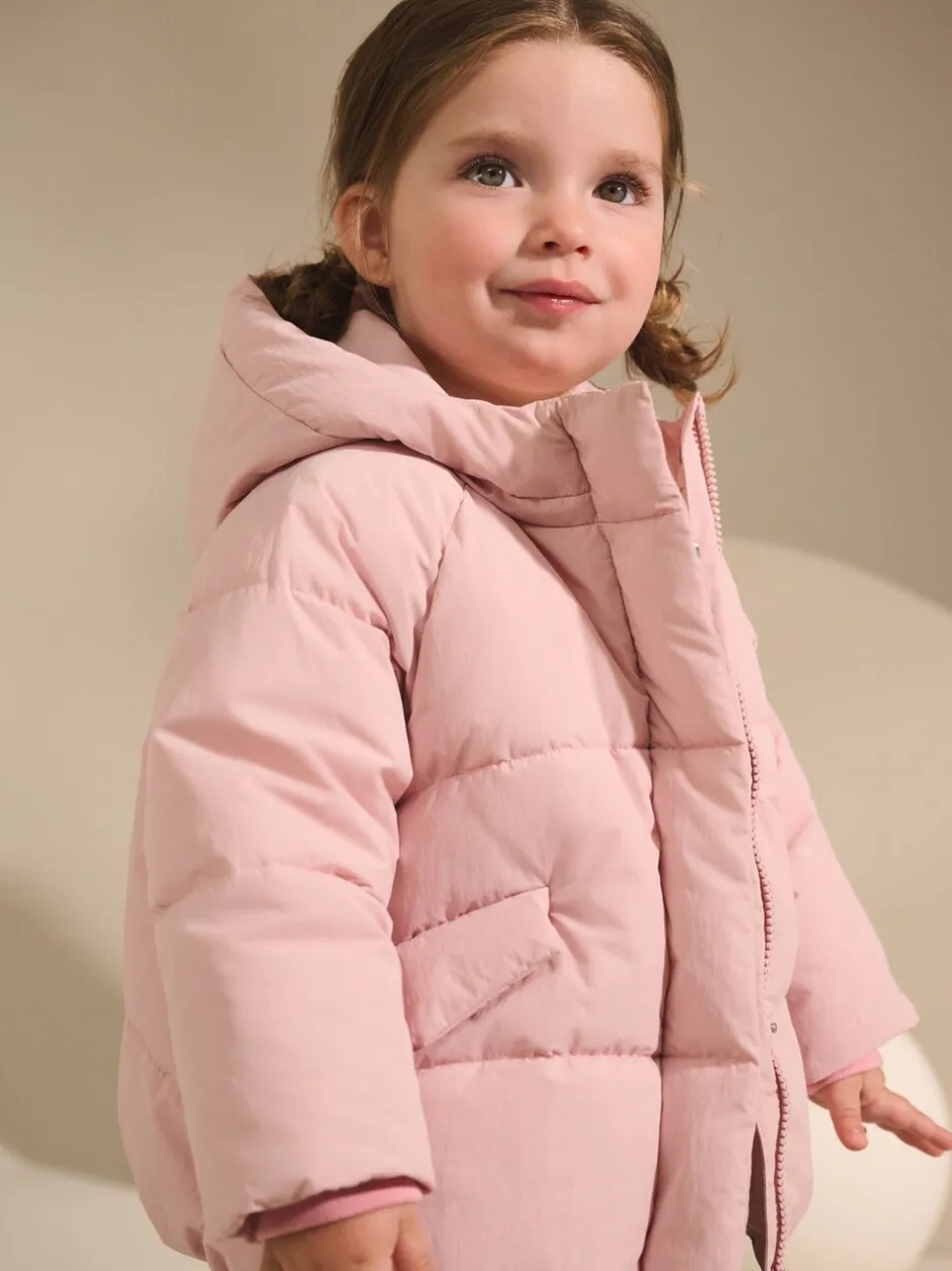 Jassen, Jacks En Kinderwagenpakjes|Jassen En Jacks*Next - Regenbestendige gewatteerde jas met imitatiebontvoering (3mnd-7jr) Roze