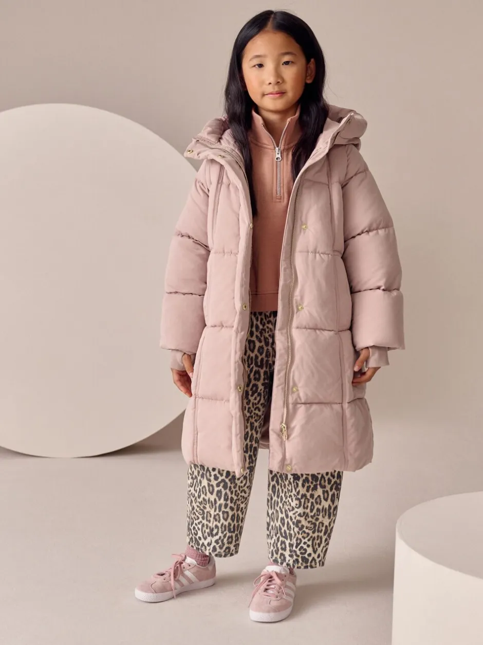 Schoolkleding|Jassen En Jacks|Next - Regenbestendige gewatteerde jas (3-16 jr) Roze