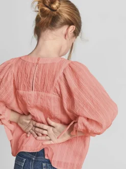Overhemden En Blouses|Reiss - Elle Jr. Blouse met ladder en belangen Roze