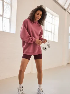 Hoody's En Sweatshirts*Next - Relaxte pasvorm zware lange hoodie Roze