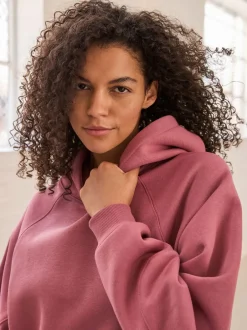 Hoody's En Sweatshirts*Next - Relaxte pasvorm zware lange hoodie Roze