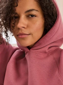 Hoody's En Sweatshirts*Next - Relaxte pasvorm zware lange hoodie Roze