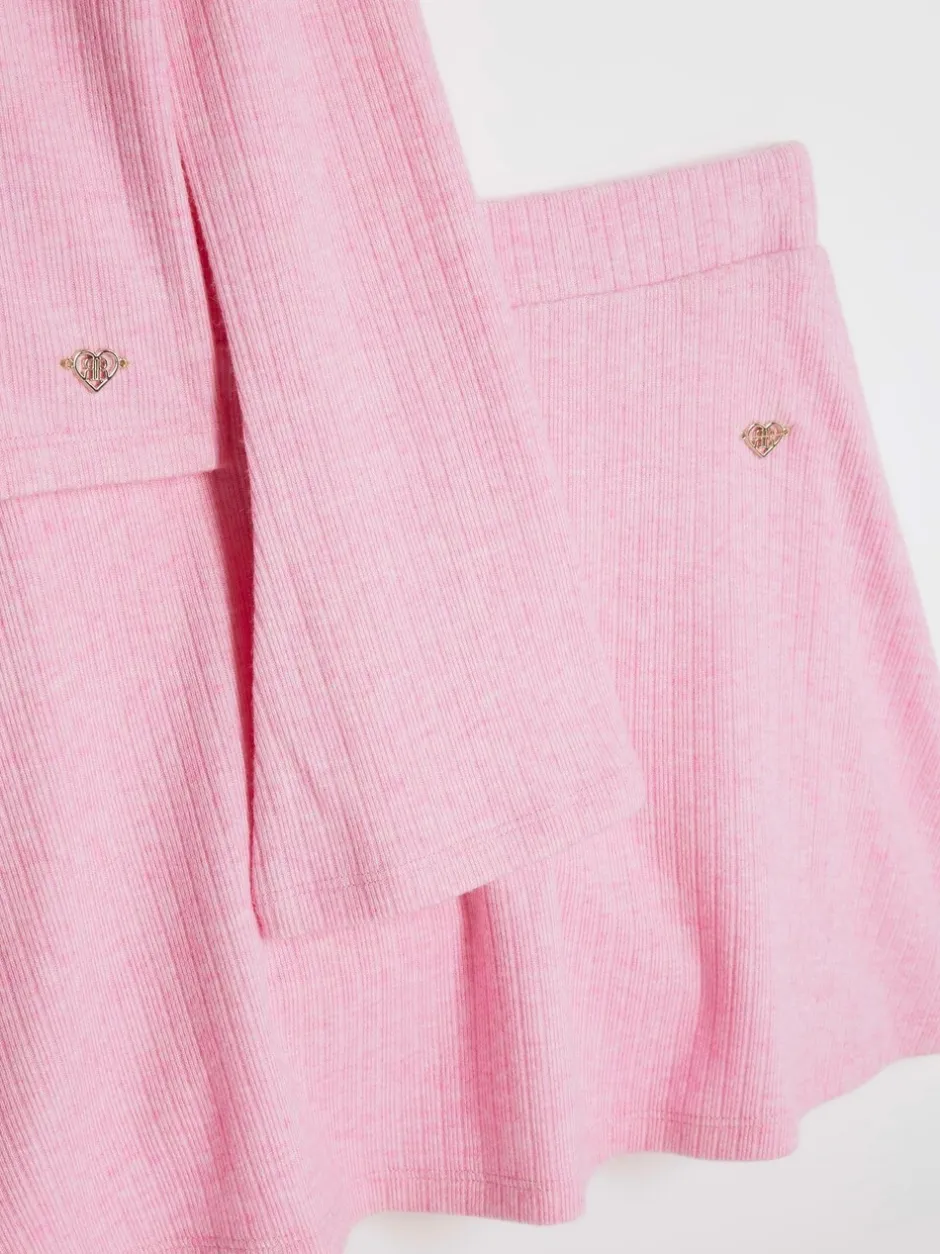 Shorts En Rokken|River Island - Girls Cosy Long Sleeve Top and Skort Set Roze