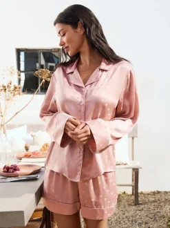 Shorts*Next Roze - Satin Jacquard Pyjama Shorts