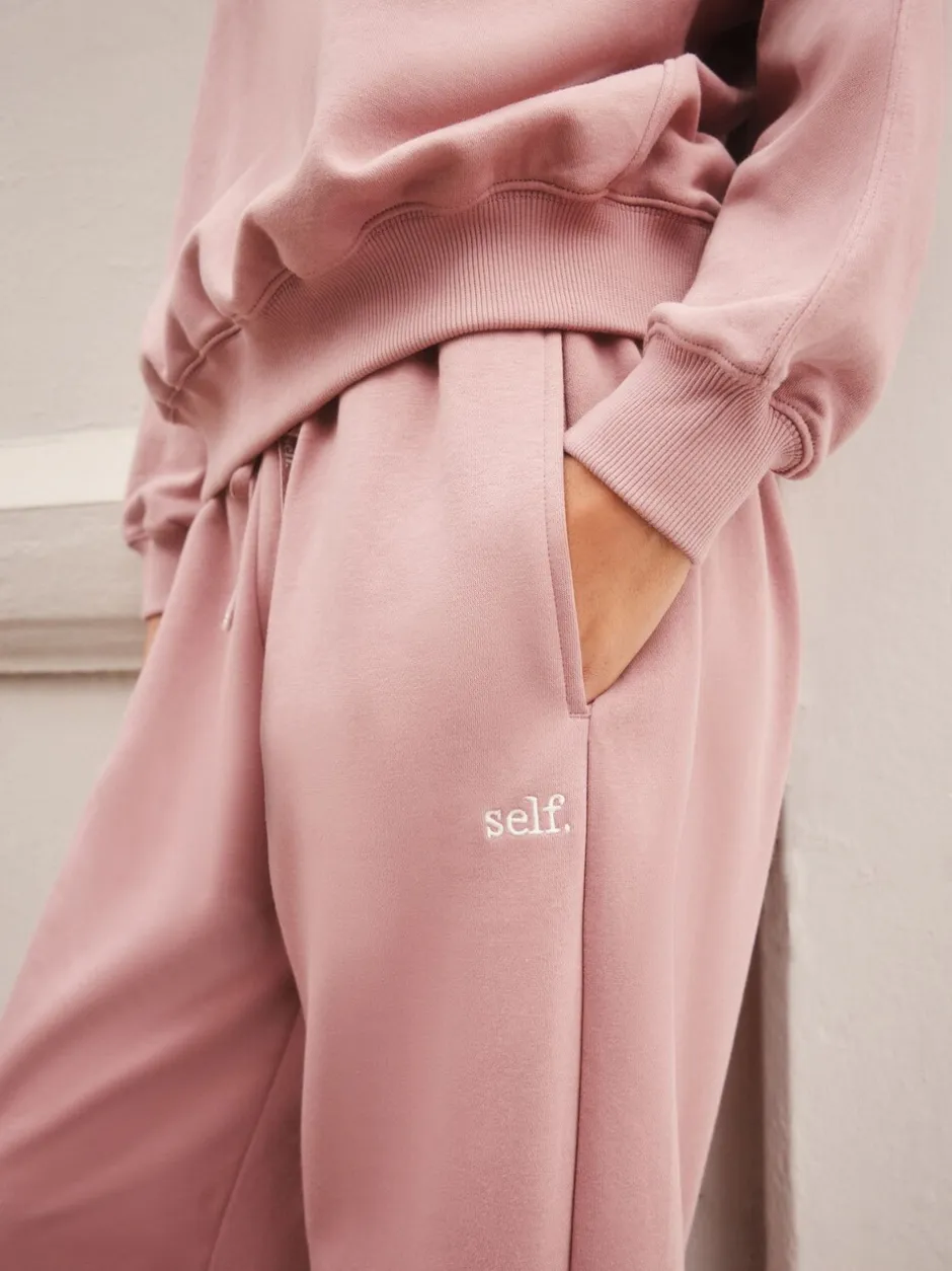 Leggings En Joggingbroeken|self. Roze - joggingbroek met wijde pijpen