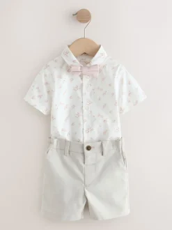 Kostuums En Herenvesten*Next Roze - Set met gilet, overhemd, korte broek & stropdas (3mnd-9jr)