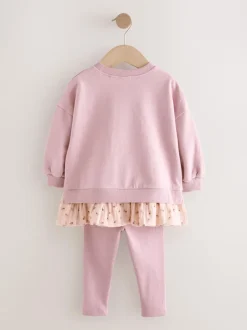 Tops|Sets En Combisets*Next - Set met top met lange mouwen en legging (3 mnd-7 jr) Roze