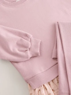 Tops|Sets En Combisets*Next - Set met top met lange mouwen en legging (3 mnd-7 jr) Roze