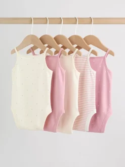 Rompertjes En Hemdjes|Next Roze - Set van 5 Baby bodysuits