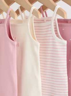 Rompertjes En Hemdjes|Next Roze - Set van 5 Baby bodysuits