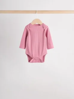Rompertjes En Hemdjes|Next Roze - Set van 5 babyrompertjes met lange mouwen