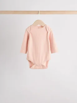 Rompertjes En Hemdjes|Next Roze - Set van 5 babyrompertjes met lange mouwen
