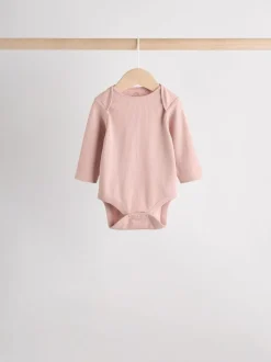 Rompertjes En Hemdjes|Next Roze - Set van 5 babyrompertjes met lange mouwen