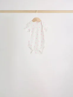Rompertjes En Hemdjes|Next Roze - Set van 5 babyrompertjes met korte mouwen