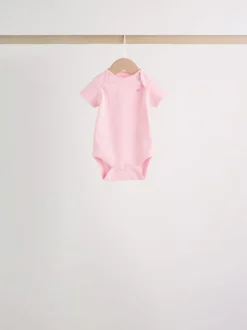 Rompertjes En Hemdjes|Next Roze - Set van 5 babyrompertjes met korte mouwen