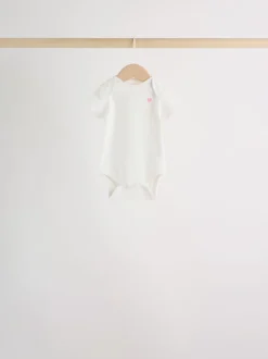 Rompertjes En Hemdjes|Next Roze - Set van 5 babyrompertjes met korte mouwen