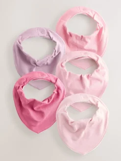 Slabbetjes*Next Roze - Set van 5 Dribble babyslabbetjes