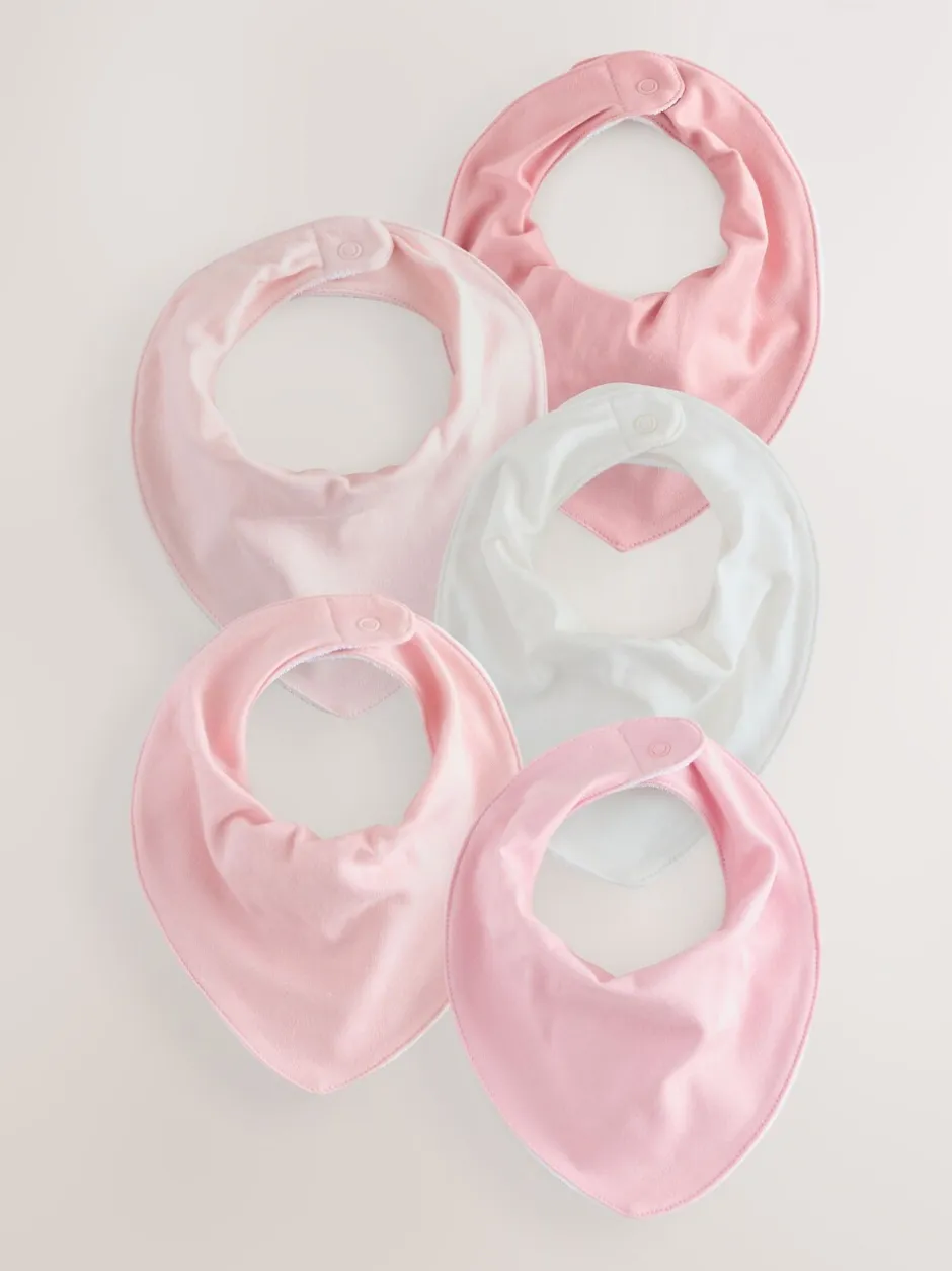 Slabbetjes*Next Roze - Set van 5 Dribble babyslabbetjes