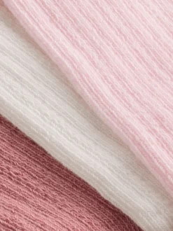 Sokken En Panty's|Gelegenheidskleding*Next Roze - Set van 3 kniehoge Baby Sokken met Strik (0mnd-2jr)