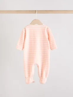Multipacks|Babypakjes En Babypyjama's*Next - Set van 2 microfleece babypyjama's met tweewegrits Roze