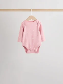 Multipacks|Rompertjes En Hemdjes|Next Roze - Set van 5 rompers met lange mouwen