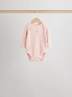 Multipacks|Rompertjes En Hemdjes|Next Roze - Set van 5 rompers met lange mouwen