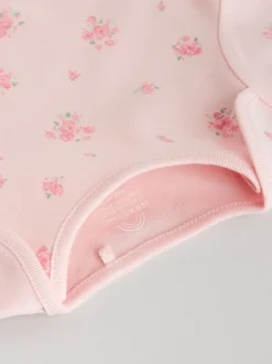 Rompertjes En Hemdjes*Next Roze - Short Sleeve Baby Bodysuit