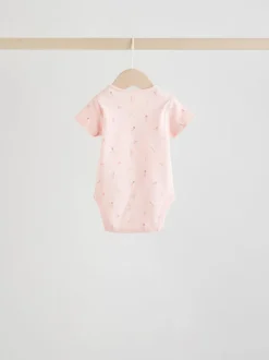 Rompertjes En Hemdjes*Next Roze - Short Sleeve Baby Bodysuit