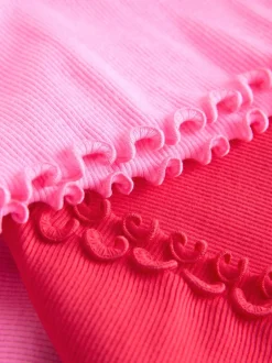 Jurken*Next Roze - Short Sleeve Ribbed Dresses 2 Pack (3mths-7yrs)